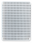 1.5 mL gummivorm beer - 296 holtes - bovenaanzicht