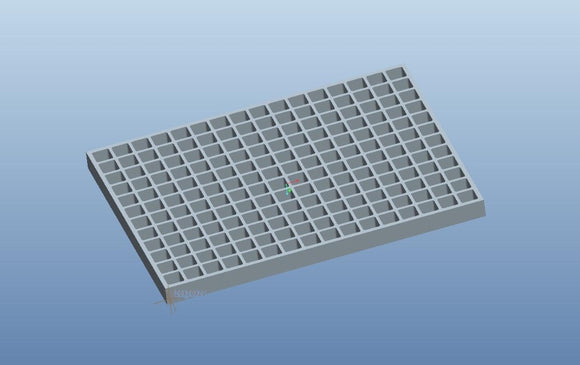 Close-up of 8mL cube silicone gummy mold cavities