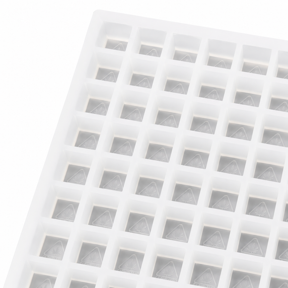 2.9mL compliance logo cube gummy mold angled view