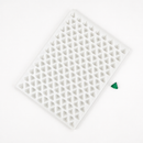 2 mL diamant-gummivorm, 179 holtes — schuin aanzicht met smaragdgroene gummy