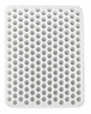 3.1mL leaf gummy mold with 185 cavities shown from above on a white background