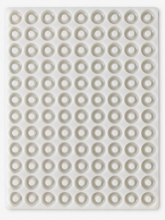Moule à gummies anneau pêche de 3.4 mL - 108 cavites - vue de dessus
