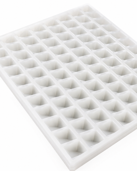 Commercial 3.5mL diamond silicone gummy mold full view