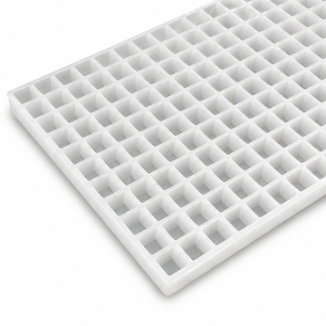 3 mL gummivorm kubus - 352 holtes - schuin aanzicht