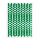 3-mL-Sechseck-Edelstein-Gummiform, 263 Kavitäten, mit smaragdgrünen Gummies gefüllt — Draufsicht
