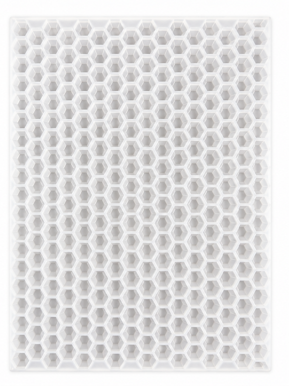 Leere 3-mL-Sechseck-Edelstein-Gummiform, 263 Kavitäten — Draufsicht