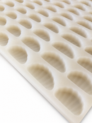 3 mL siliconen sinaasappelpart-gummivorm, 140 holtes — schuin aanzicht