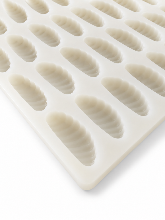 3 mL sinaasappelpart-gummivorm, 140 holtes — holtedetail