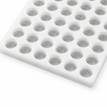 4 mL gummivorm smiley - 140 holtes - schuin aanzicht