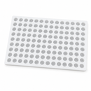 Moule à gummies smiley de 4 mL - 140 cavites - vue complete, en silicone, pour la production commerciale