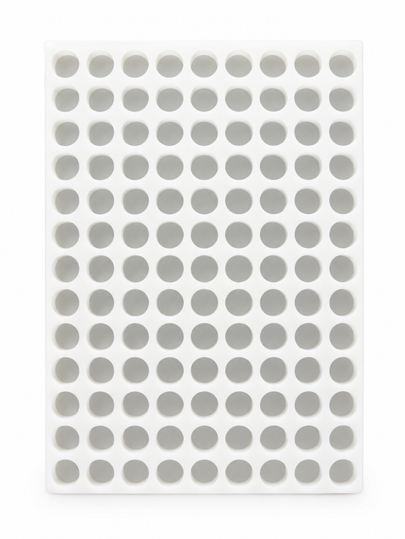 5.6 mL gummivorm munt - 117 holtes - bovenaanzicht