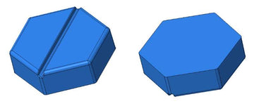 4.6 mL gummivorm gladde zeshoek breaker - 117 holtes - alternatieve weergave, van siliconen