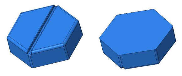 4.6-mL-glattes Sechseck-Breaker-Gummiform - 117 Kavitäten - alternative Ansicht, aus Silikon