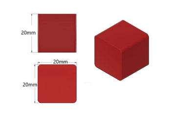 8 mL gummivorm kubus - 192 holtes - schuin aanzicht