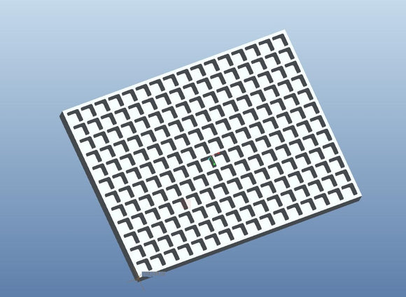 Alternate view of 8mL cube silicone gummy mold with 192 cavities