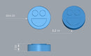 3.2mL smiley face gummy mold with 192 cavities