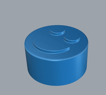 3.2 mL gummivorm smiley - 192 holtes - alternatieve weergave, van siliconen