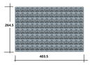 Detailed view of commercial 4.6mL hexagon gummy mold cavities